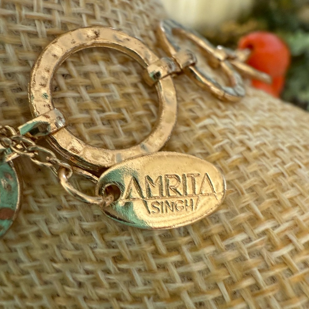 Amrita Singh Orange Multi-Strand Statement Neckla… - image 5